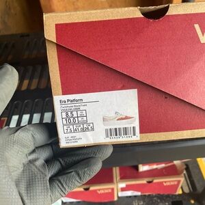 Vans Era Platform Sneakers - Red, White, Tan